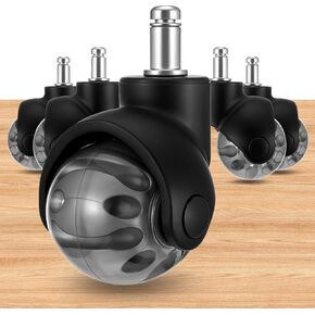 Office Chair Caster عجلات ، 2 بوصة الثقيلة ، سعة 2000 رطل ، ملائمة عالمية ، مجموعة من 5