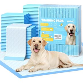 منصات جرو X-Large 50 Pack-34 "× 28" منصات التبول للكلاب تدريب القعادة مع تصميم سريع الجفاف في التسرب ، وسادات الكلاب ذات 6 طبقات كبيرة ، زرقاء إضافية