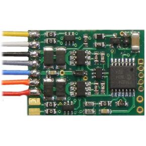 D13WP 4-FUNCTION DCC CONTROL DECODER W/8-PIN DCC PLUG -- 1.03 X .63 X .185" 26 X 16.5 X 4.7MM