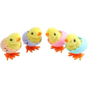4Pack القفز كتكوت محاكاة شديدة وينبح لعبة الصيد بيض عيد الفصح (البيض ، م)