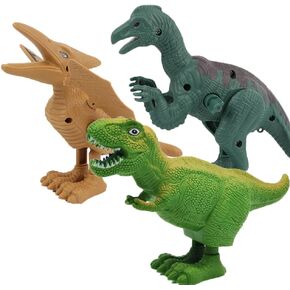 3 PCS Dinosaur Wind Up Teys for Kids ، متنوعة على مدار الساعة ، ألعاب الحيوانات القفز على المشي ، بلعب Dino ، عيد ميلاد عيد الميلاد ، لوازم حفلة عيد الميلاد ، وهدايا تخزين المخزون (#B)