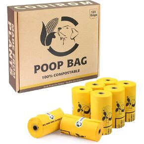 Certified Compostable Dog Poop Bags, 270 Count Landfill Friendly and Leakproof Waste Bags, Easy Open Unscented Forest Green Poop Bag for Dog, 15 Doggy Bags Per Roll (18 rolls)