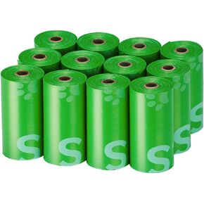 Typlastics Poop Bags for Dog Waste, 270 Count, with Dispenser, Unscented, 18 Pack of 15, Lime Green, 13 Inch x 9 Inch in Kuwait