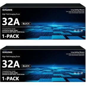 32A Laser Imaging Drum 32A CF232A Drum Unit Works with Laser Pro M203dn M203dw M206 MFP M227fdn M227sdn M227fdw M230 Series Printer Replacement for HP 32A Imaging Drum (2-Black, Not Include Toner)