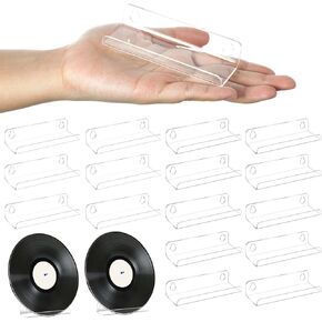 Wesiti 16 Pack 3.94 بوصة صغيرة فينيل سجل الجرف الجدار جبل ألبوم الألبوم Acrylic Shower