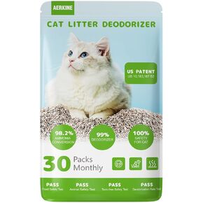 Cat Sterter Doodorizer - Pet Overor Eliminator للمنزل غير سام وآمن للقطط ، و Cat Box Eliminator و Kitty Detter Doodorizer أفضل من صودا الخبز (30 حوضًا)