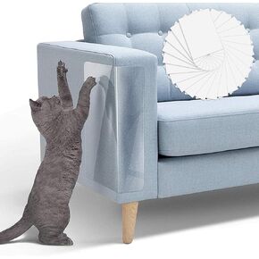 20 PCS PVC Cat Scratch Furniture Protector ، واقي الأريكة المضاد للخلع ، المصمم خصيصًا للأثاث الجلدي ، سهل الإزالة (شفاف)