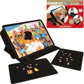 Jumbo Portapuzzle Comfort - لوحة ألغاز Jigsaw المحمولة غير القابلة للانزلاق مع زاوية قابلة للتعديل ل 500 إلى 1000 قطعة - خفيفة الوزن ، سهلة تخزين حصيرة اللغز ، والخلف والمنظم