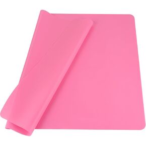Actvty Silicone Mat, Silicone Sheet for Craft, 27.6" x 19.7" Resin Casting Molds Mat, Large Mats for Countertop Protector, Table Placemat, Pad Nonstick Nonskid (Pink)