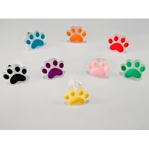24 PCS PAW PRINT LED LED UP RINGS FLEGHING FABER RINGS FOR PET PUPPY DOG BIRGHTING PARTIDE SUVES
