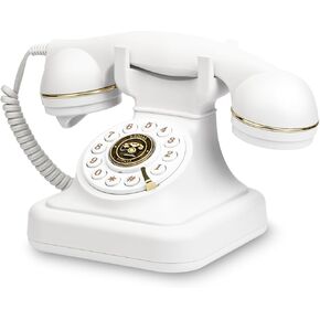 Sangyn Retro Landline Telephone التصميم الدوار الكلاسيكي للهاتف المكتبي ذو الطراز القديم للمنزل والمكتب