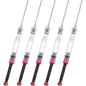 Fountain Pen Ink Syringe Filler, 8 Pcs Fountain Pen Syringe Spring Converter with Removable Needle Tip 3.4mm Bore Diameter Fountain-Pens Spring Converter for Refillable Fountain-Pens Inks