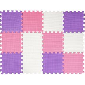 Easy Playhouse: 12 بلاط ألغاز أرضي ناعم - أسود رمادي أبيض - 12 "قطع حصيرة متشابكة (4'x3") ، حضانة ، غرفة ألعاب ، صالة رياضية ، أطفال وبالغين in Kuwait