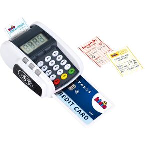 Theo Klein 9360 Payment Terminal with Light & Sound I Battery-Operated Addition to Toy Cash registers I Contactless Payment Function I for Children Aged 3 and Over