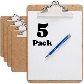 Office Solutions Direct Clipboards with Low Profile Clip (Set of 30) - Wood Clipboards Bulk 30 Pack, Heavy Duty Clipboard, Bulk Classic Clipboards for Classroom, Calendar Office Clipboard Stand up