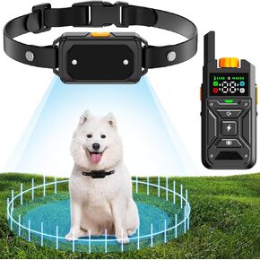 Wireless Dog Fence & Training Collar, Electric Fence for Dogs, Pet Electric Containment System, 3 Training Modes, Waterproof, Suitable for Small, Medium, Large Dogs