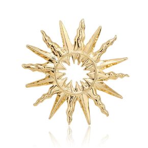 Gold Sun Brooch Pin for Women Men Dainty Tone Celestial Brooches Sunshine Sun Lapel Pin Charm Clothes Accessories Fashion Bag Hat Jacket Badges Birthday Holiday Jewelry Gift (Gold)