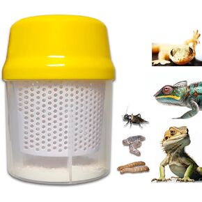 QMARK Reptile Cricket Calcium Mixer, Cricket Nutrients Shaker, Insect Feeder for Gecko, Chameleon, Lizard, Snake