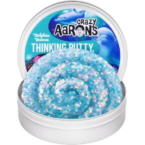 Crazy Aaron's Thinking Putty® - Dolphin Dance - المعجون الحسي الشامل للأطفال والكبار في TIN 4 " - ألعاب متعة لا نهاية لها ، وألعاب تخفيف الإجهاد ، لا تجف أبدًا - مصنوعة في الولايات المتحدة الأمريكية