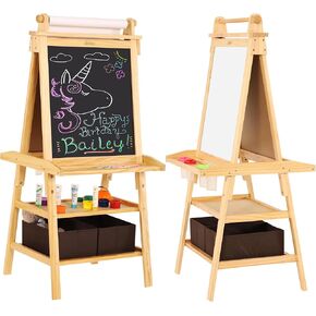 3 من 1 في 1 storage storage aceel للأطفال ، Art Easel for Kids 3-8 ، لوح مغناطيسي أكبر مع أكياس تخزين الدرج و 2 ، Kid Easel للأطفال الصغار ، الرسم المثالي Easel ، هدية مثالية Christmad