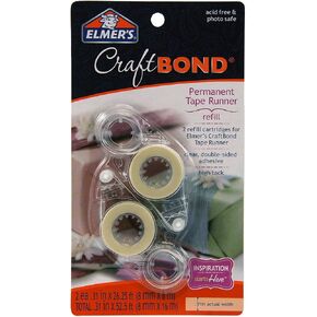 Elmer's ، Clear ، Craftbond Dream Tape Runner ، 31 "× 26-1/4 قدم ، 2 لكل عبوة (E4007) ، عبوات 2 عبوة ، 52 قدم