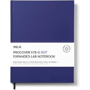 Advanced S7B-G Procover Lab Notebook ، 9.25 × 11.75 بوصة (23.5 × 30 سم) ، 144 صفحة ، جلد صناعي أزرق ، حدود دائمة ، ورقة ثقيلة 70 رطل (حزمة واحدة ، DOT)