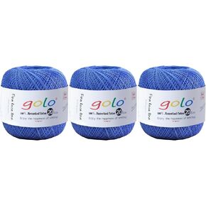 Golo 3 كرات كروشيه حجم 20 خيوط تطريز الخيط الكروشيه ليد
