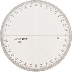 Westcott 4 بوصة أداة قياس المنقلة الدائرية (259)