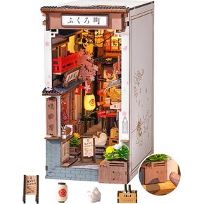 كتاب روبوت الوقت نوك كيت ديي مصغرة منزل للبالغين 3D للأجهزة الخشبية الكتب الكتب ديوراما إدراج دمية ديكور الهدايا الفريدة للمراهقين والمبتدئين (ساكورا نبي