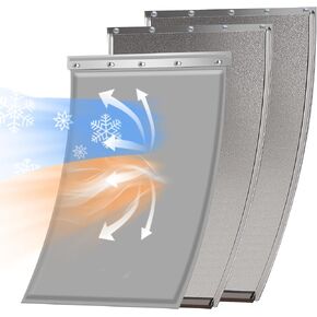 3-Flap Large Dog Door Replacement Flap with Screws, Compatible with PetSafe Freedom Doggie Doors PAC11-11039, 10 1/8" X 16 7/8", Pet Door Replacement Flap for Extreme Weather Resistance(-20 to 120°F)