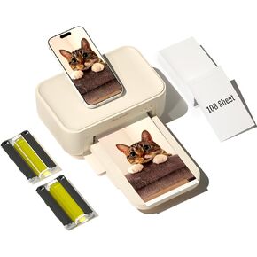 HPRT Photo Printer 4x6,+20 Sheets&1ribbon,Wi-Fi Wireless Instant Picture Printer for iPhone, Android, Smartphone, Thermal Dye-Sublimation Printer,AR Video Printing,Portable Photo Printers for Home Use