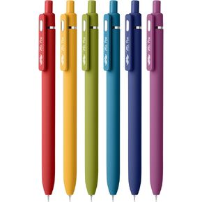 Mr. Pen- Retractable Gel Pens for Journaling, 6 Pack, 0.5 mm Black Ink, Vintage Barrels, Smooth Writing Aesthetic Pens for Women