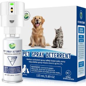 Cat Spray Pet System Dog Motion Activated with 1 Refill Safe Deterrent-Only Applicable to Original Replacement [White]