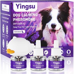 DOFFUSER DOG DOG THERAPET MD ، ناشر تهدئة الكلاب ، ناشر الفورومون المريح لتهدئة الكلاب ، يقلل فيرومونات الحيوانات الأليفة المتقدمة لارتياح القلق الكلب النباح ، القتال (واحد ناشر مع 3 أعباد)