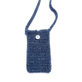 Cross Body Cell Phone Holder, Phone Sleeve, Purse, Marled Denim