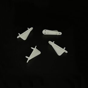4pcs RC Airplane NYLON الثابتة طرف واقي جناح واقي حماية الزاوية لركن طائرة RC طائرة طائرة مروحية DIY Model Parts (50x18mm أبيض)