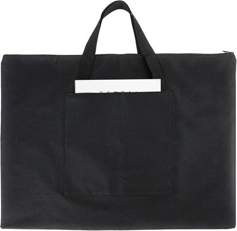 Klmnop Art Portfolio Bag, 21"×26" Art Portfolio Case with Pockets and Handles, Large Carrying Storage Case for Poster, Sketching and Drawing(Black) in Saudi Arabia
