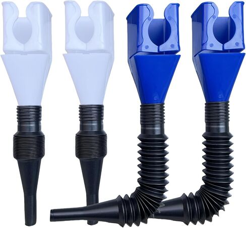 Funnels for Automotive Use,4pcs Retractable Auto Fuel Funnel,Snap on Oil Funnel for Oil Change and Cars with Water,Gasoline,Coolant in Saudi Arabia
