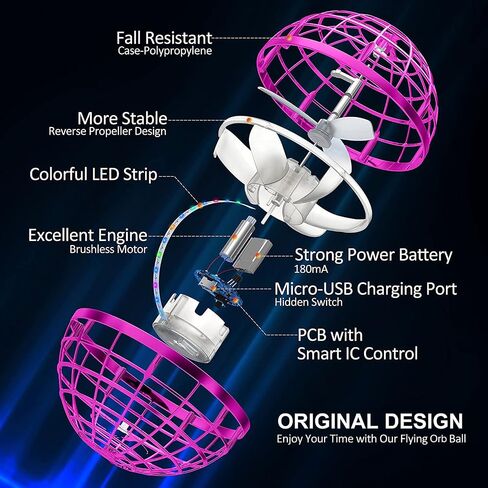 2024 Flying Orb Ball Toy,Cosmic Globe Boomerang Hover Ball Galactic Fidget Spinner, Hand Drone Orbit, Cool Toys Gift for 6 7 8 9 10+ Year Old Boys Girls Teens Outdoor Toys(Blue) in Saudi Arabia