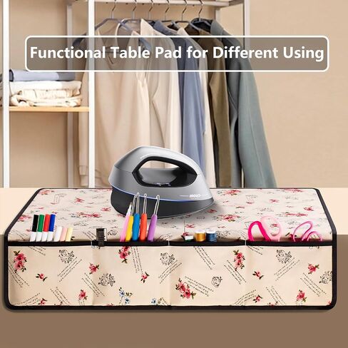 Sewing Machine Mat for Table Household Sewing Machine Pad Organizer for Sewing Accessories Supplies with 4 Pockets (LEAVES) in Saudi Arabia