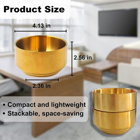 Paper Clip Holder & Organizer - 2-Pack Metal Desk Bowls for Office Accessories, Holds Binder Clips, Paper Clips & Small Parts | Space-Saving Desktop Organizer (Gold) in Saudi Arabia