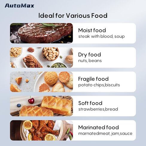 FRESKO Fully Automatic Vacuum Sealer, 140 Watts, Hands-Free Food Sealer with Dry/Moist Food Detection, 2 Rolls Bag, Built-in Cutter and Bag Storage in Kuwait