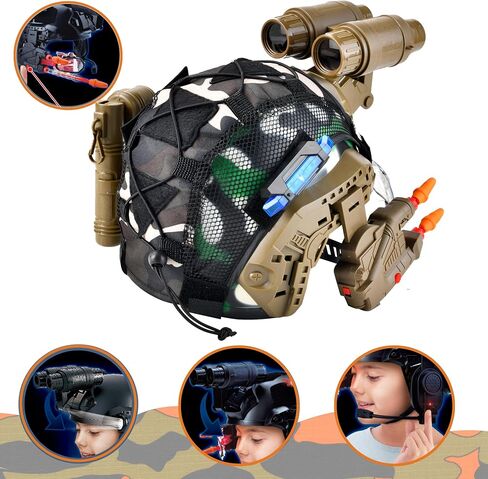 مجموعة من طلاب لعبة جندي الجيش سوات قائد الخوذة. Megaphone Lead Scope و Dart Toy Gun & 4x مناظير in Saudi Arabia