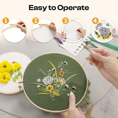 Caydo 12 Pieces 8 Inch Plastic Round Embroidery Hoops, Circle Cross Stitch Hoop Ring for Punch Needle and Art Craft Handy Sewing in Saudi Arabia