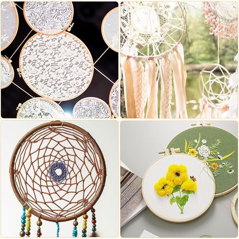 Caydo 12 Pieces 8 Inch Plastic Round Embroidery Hoops, Circle Cross Stitch Hoop Ring for Punch Needle and Art Craft Handy Sewing in Saudi Arabia