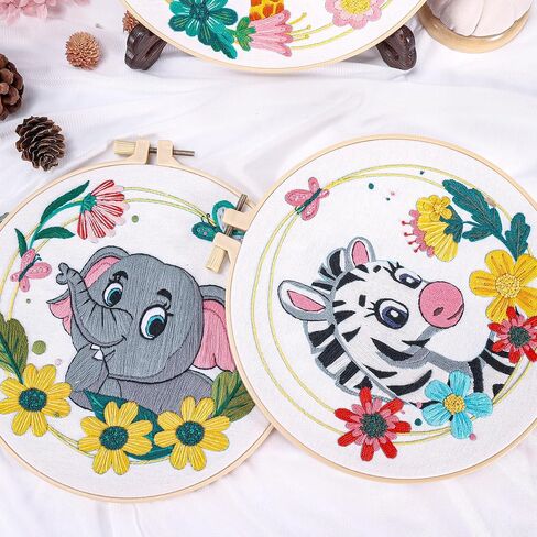 Caydo 12 Pieces 8 Inch Plastic Round Embroidery Hoops, Circle Cross Stitch Hoop Ring for Punch Needle and Art Craft Handy Sewing in Saudi Arabia