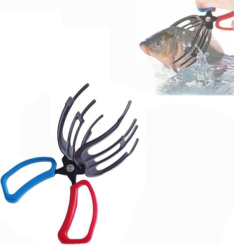 3&2 Claw Fish Gripper, Metal Fishing Pliers Gripper, Fish Control Clamp Claw Tong Grip Tackle Tool, Multi 3 Teeth Fishing Pliers for Most Freshwater Fish Grip Tackle Holder in Saudi Arabia
