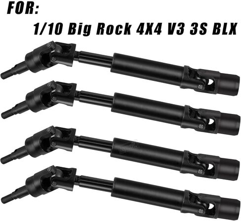 RC Drive عمود CVD أجزاء ل 1/10 Big Rock 4x4 V3 3S BLX ، محاور عمود القيادة الخلفية الأمامية القفزات. （ARA4312V3） الأسود in Kuwait