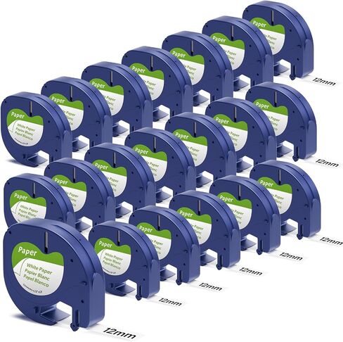 6 Pack Label Maker Tape Replacement for Dymo LetraTag Refills Paper White 1/2" x 13' Dymo Label Maker Refills Tape 12mm, Compatible with Dymo LetraTag 100H Plus LT-100T and LT-200B in Saudi Arabia