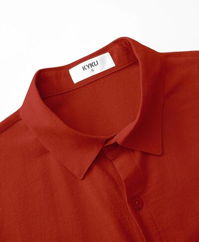 KYKU Cotton Shirt for Men: Casual Beach Summer Button Down Short Sleeve Clothes in Saudi Arabia
